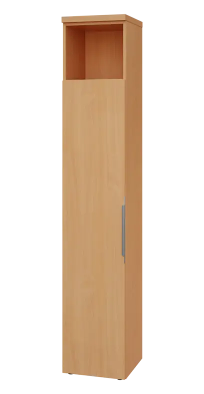 SIN 6 - 4DN kancelářská skříň, 1-dveřová/nika, levá, 2170x400x400, buk royal